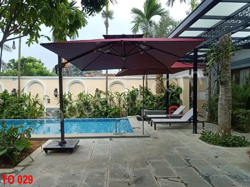 Ô lệch tâm vuông TO 029 kích thước 2m5, 4 nan
